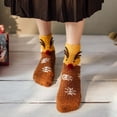 thumbnail image 6 of EnJoCho Clearance Christmas Socks Warm Coral Velvet Thick Christmas Socks Sleep Cartoon Floor Fuzzy Christmas Socks Adult Xmas Winter Themed Charming Socks Heated Socks Bulk Red Green Cute&Fun, 6 of 6