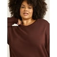 thumbnail image 4 of Scoop Women's and Women's Plus Ultimate Scubaknit Cropped Sweatshirt with Drop Sleeves, Size XS-4X, 4 of 4