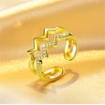 thumbnail image 4 of Up to 65% Off Gift My Daughter Ring Double Wave Ring, 1PC Adjusted Wave Ring Minimalist Ring Gift For Her (Include Cards And Box) Necklace Rings Earring Jewelry on Clearance, 4 of 5