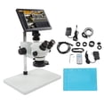 thumbnail image 2 of Trinocular Stereo Microscope, 3.5X-50X Trinocular Microscope Camera Set 10.1 Inch LCD Screen USB Connection 1080P Video Recording 16MP Images  for Maintenance US Plug 100-240V, 2 of 7