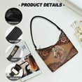 thumbnail image 6 of Kuiaobaty Horse Flower Print Shoulder Purse for Women Lightweight Vegan Leather Hobo Purse Tote with Zipper Closure Ethnic Style Underarm Sling Bag for Travel Brown, 6 of 7