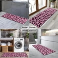 thumbnail image 2 of Pink and Black Of Leopard Print Kitchen Rug Mat,Kitchen Runner Rugs Non Skid Washable,Decorative Kitchen Floor Mats for Kitchen,Sink,Laundry,17"X47", 2 of 5