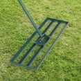 thumbnail image 1 of Heavy-Duty Lawn Leveling Rake,5ft Extended Handle Yard Leveler,17x10 Inch Head,Stainless Steel Flat Drag Harrow for Garden, Golf Lawn, Farm,Durable Manual Yard Tool,Black & Orange, 1 of 6