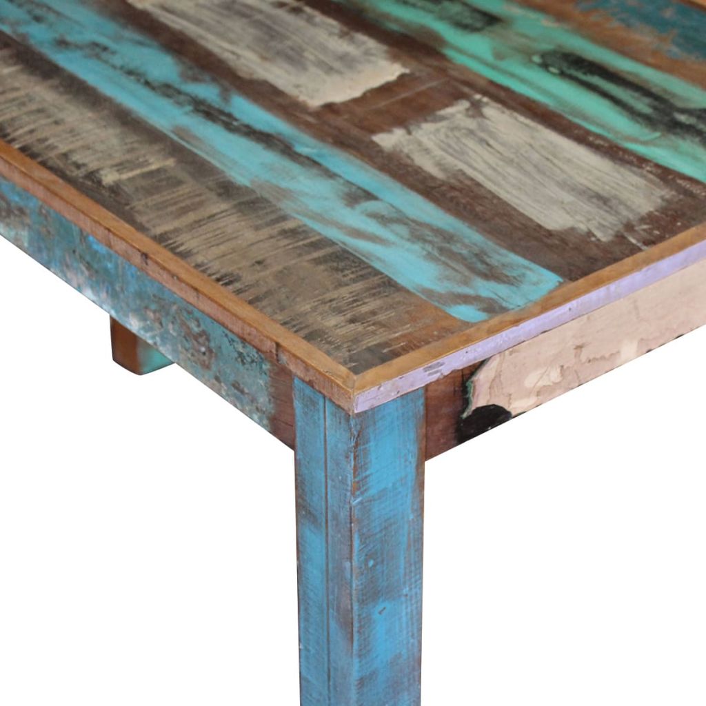 Kepooman Modern Rectangle Reclaimed Wood Bar Table for Kitchen Dining Room, 45.3" x 23.6" x 30", Multi-color Kepooman Modern Rectangle Reclaimed Wood Bar Table for Kitchen Dining Room, 45.3" x 23.6" x 30", Multi-color
