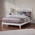 thumbnail image 1 of Mission Queen Solid Wood Foundation Bed in White, 1 of 9