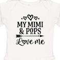 thumbnail image 4 of Inktastic Mimi and Pops Love Me Girls Long Sleeve Baby Bodysuit, 4 of 5