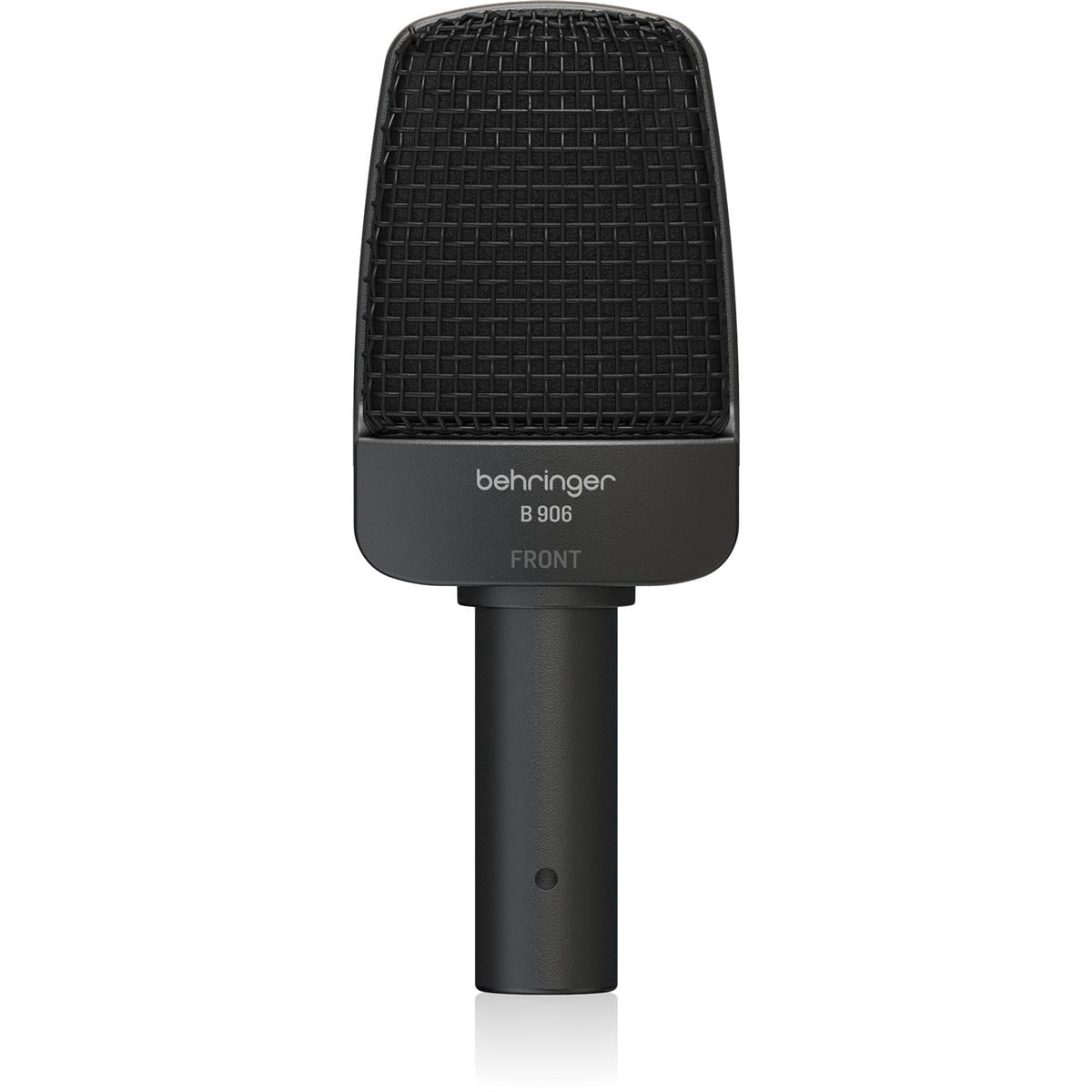 Behringer B 906 Supercardioid Dynamic Instrument Microphone, Bundle with Microphone Stand with Boom and 25' XLR Microphone Cable