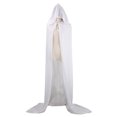 thumbnail image 3 of Capa de Halloween Con Capucha Terciopelo Brujas Princesa Muerte Cabo Largo Traje de Niños Adultos Co Abanopi Blanco/170, 3 of 7