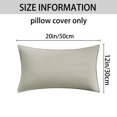 thumbnail image 7 of Unique Bargains 4 Pcs Soft Chenille Pillow Covers 12" x 20" Beige/Sienna Color, 7 of 7