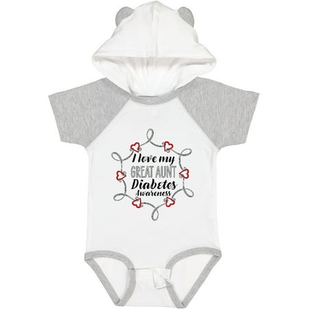 

Inktastic I Love My Great Aunt Diabetes Awareness Gift Baby Boy or Baby Girl Bodysuit