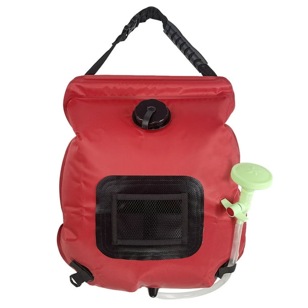 Xihbxyly Bolsa de Ducha Portátil, Bolsa de Baño Térmica para Exteriores de 20 L, Material de Pvc Duradero, Diseño Compacto, Esencial para Acampar, Fácil de Usar, Opciones de Camuflaje Rojo, Verde y A