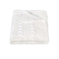 thumbnail image 1 of 100-Percent Cotton Cable Knit Luxury Turkish Throw Blanket, Cream, 1 of 3