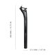thumbnail image 4 of Tubo de sillín de bicicleta, tija de sillín de fibra de carbono, ángulo ajustable para bicicleta (27,2x400mm), 4 of 8