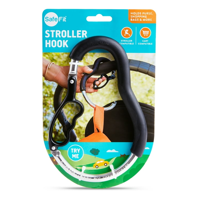SafeFit® Multi-Purpose Baby Stroller Hook, Lightweight, Black, Unisex 