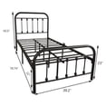 thumbnail image 3 of Metal Platform Bed Frame with Headboard&Footboard,Heavy-Duty Steel Slat Support&Easy Set up,12" Under-bed Storage Space,3 sizes, 2 colours- Black (Twin), 3 of 3