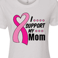 thumbnail image 4 of Inktastic Breast Cancer Awareness I Support My Mom with Pink Ribbon Women's T-Shirt, 4 of 5