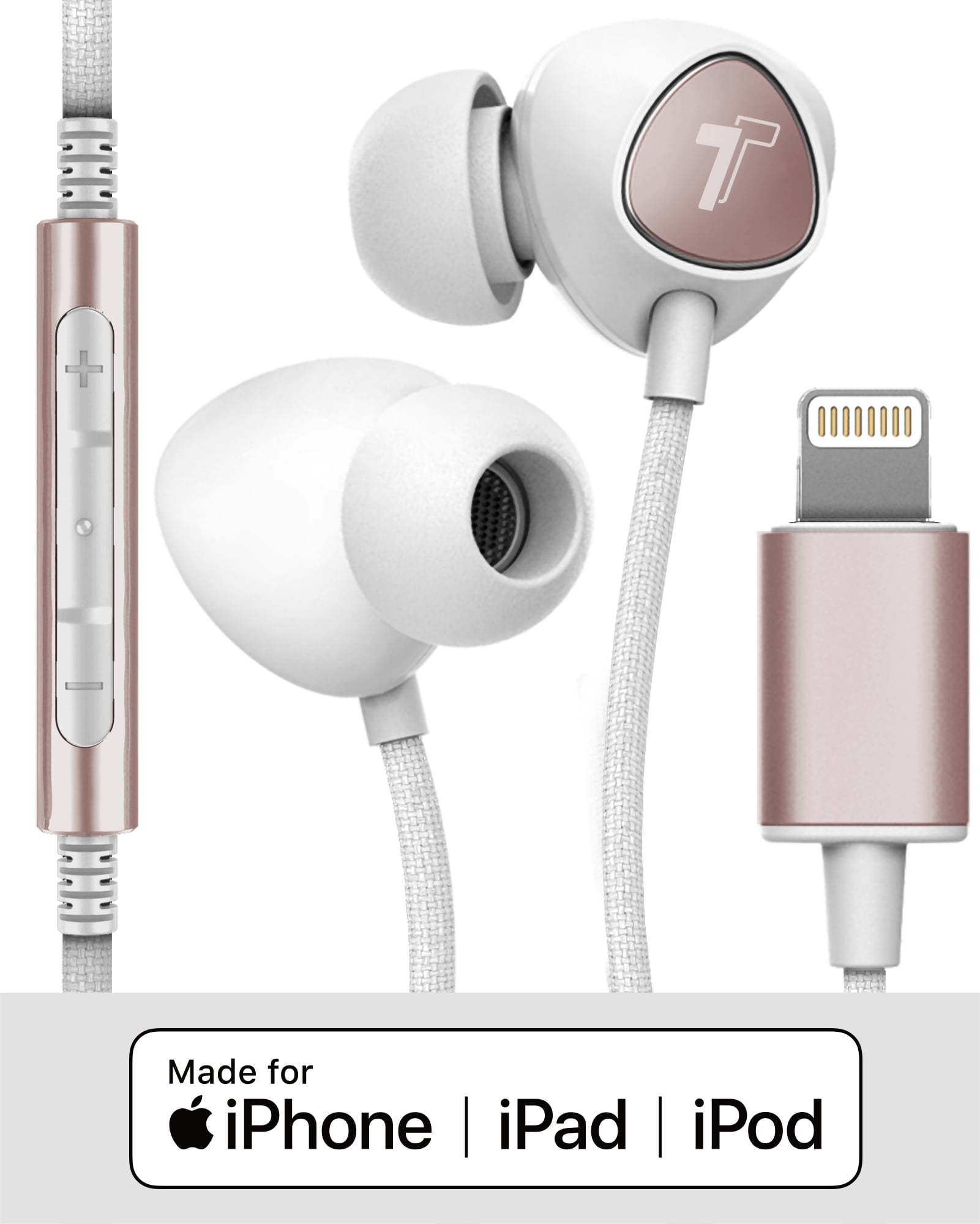 Thore Braided iPhone Earphones (Apple MFi Certified) V110 In Ear Wired