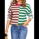 thumbnail image 3 of Suéteres de Punto con Rayas de Colores y Cuello Redondo para Mujer, Ideales para Looks de Otoño A Verde S, 3 of 10