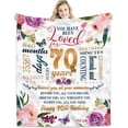 thumbnail image 1 of LHSHID 70th Birthday Gifts Women Blanket Happy 70th Birthday Gift Ideas 70th Birthday Decorations Gifts for Women Turning 70 Gifts for 70 Year Old Best Birthday Present Throw Blanket 30"x40", 1 of 7