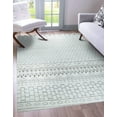 thumbnail image 5 of EORC Ivory Hand-Knotted Wool Classic Moroccan Design Area Rug, 5 of 8