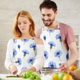 thumbnail image 3 of Pioneer Flower Floral Print Pattern Apron for Women and Men, Cotton Linen Waterproof with Pockets, Adjustable, 33x27 Inch for Kitchen, Gardening, BBQ, Salon, 3 of 6