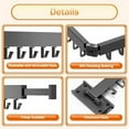 thumbnail image 4 of Clothes Drying Rack for Laundry,Wall Mounted Clothes Hanger Rack,Folding,Retractable,Collapsible(J Shape Hooks), 4 of 6