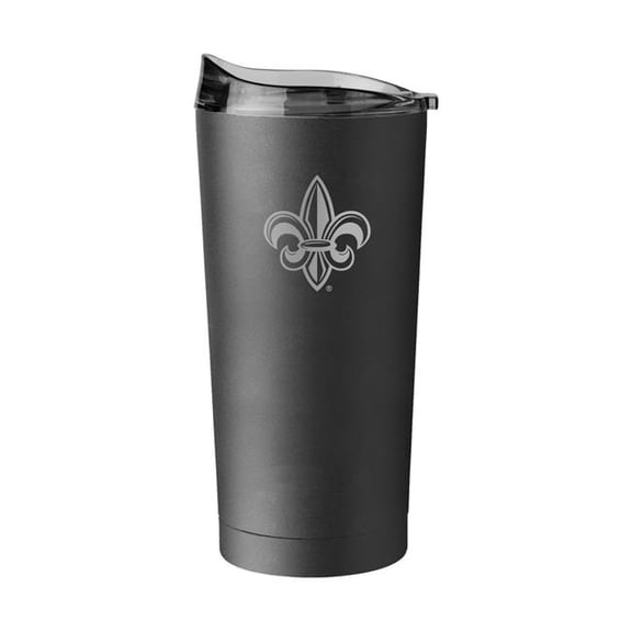 Logo Brands 164-S20PT-BLK-9 Louisiana Lafayette 20 oz Etched Powder Coat Tumbler