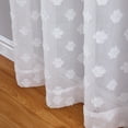 thumbnail image 5 of Set of 2 Jacquard Tassel Window Drapes Pompom Curtain Panels for Bedroom Living Room, White, 52"W x 95"L, 5 of 7