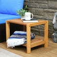 thumbnail image 6 of Sunnydaze 20.5" Meranti Square Outdoor Side Table, 6 of 11