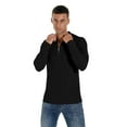 thumbnail image 3 of GIRUNS Men's Polo Shirts Waffle Knit Long Sleeve Quarter Zipper Polo T Shirt Casual Tee, 3 of 6
