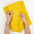 thumbnail image 5 of American Soft Linen Luxury Turkish Hand Towel Set, 100% Cotton 4 Piece Hand Face Towels for Bathroom and Kitchen, Yellow, 5 of 9