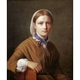 thumbnail image 2 of Hansen, Constantin 20x23 White Modern Wood Framed Museum Art Print Titled - Portrait of Museumistiane Kobke, 2 of 4