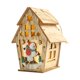 thumbnail image 1 of Casa de madera con luz LED, adornos navideños DIY, cabaña luminosa, árbol de Navidad colgante, adornos de Navidad, regalo para niños, Año Nuevo, 1 of 4