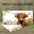 thumbnail image 4 of Cow with Colorful Flower Crown Front License Plate,Metal License Plate,Funny Standard Plates Personalized Novelty Decorative For Men/Women/Boys/Girls Car 6×12 Inch, 4 of 7