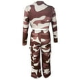 thumbnail image 5 of Oplxuo Womens Camouflage Tracksuit Sets Button V Neck Sexy Crop Top Matching Wide Leg Cargo Pants 2 Piece Sweatsuit Outfits, 5 of 5