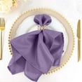 thumbnail image 2 of Efavormart Cloth Napkins Set of 5, 20x20  Inch Violet Seamless Dinner Napkins, Washable Linen Table Napkin Cloth with Hemmed Edges for Weddings, Party and Banquet, 2 of 11
