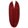 thumbnail image 4 of Wrapables® Winter Warm Cable Knit Infinity Scarf and Beanie Set, Burgundy, 4 of 8