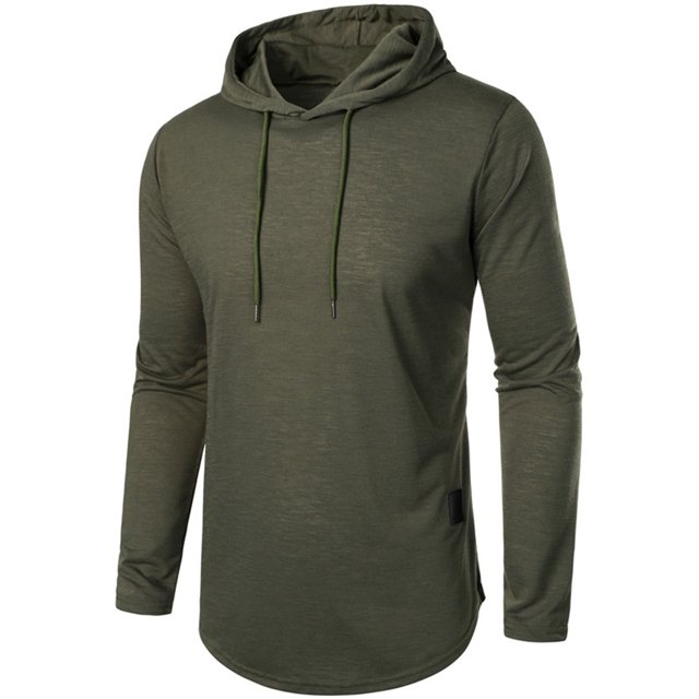 pstuiky camisas de manga larga para hombre, Sudadera con capucha y blusa de manga larga lisa informal para hombre salir tops m