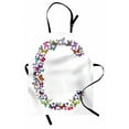 thumbnail image 1 of Letter C Apron Natural Grace Inspired Theme Butterflies Flying Together Cute and Colorful Design, Unisex Kitchen Bib Apron with Adjustable Neck for Cooking Baking Gardening, Multicolor, by Ambesonne, 1 of 3