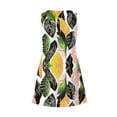 thumbnail image 6 of Women's Plus Size Dresses Womens Summer Printing Dresses Loose V-Neck Sleeveless Sundresses Pockets Dresses Green XXL, 6 of 7