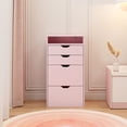thumbnail image 4 of S-HOME Multifunctional 3-in-1 Vanity Desk With Flip HD Mirror And Two Sliding Drawers,  Hidden Storage Stool, And Three Color Lighting Modes
, Pink, 4 of 12