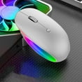 thumbnail image 2 of Yufenmy Spring Savings Wireless Bluetooth Mouse Unique Type-c Fast Charging Long Battery Life Colourful LED Light Adjustable DpI Adaptable To A Wide Range Of Devices,White, 2 of 8