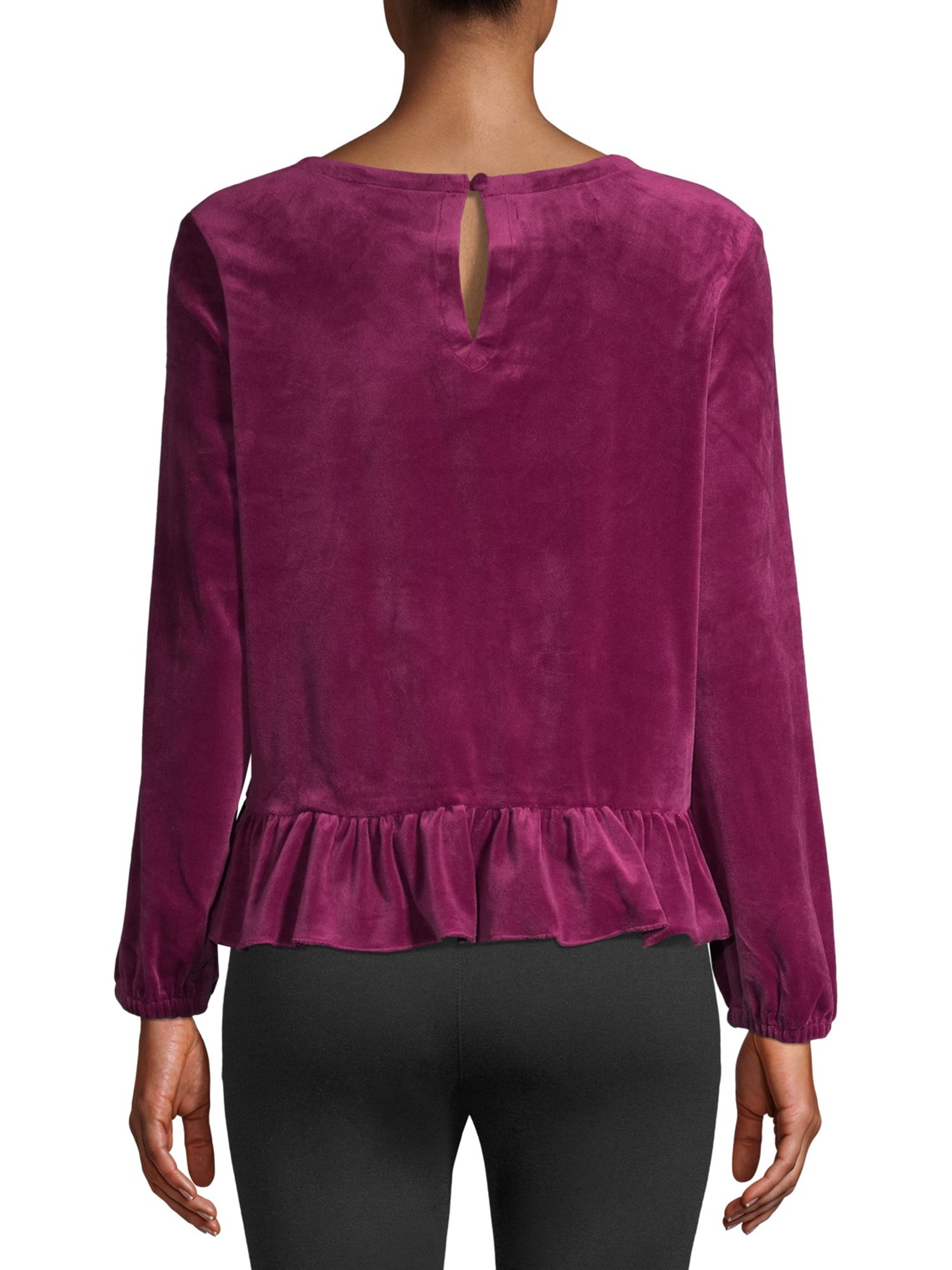 velvet peplum top