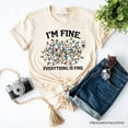 thumbnail image 6 of I&rsquo;m Fine Christmas Lights T‑Shirt, Funny Holiday Humor Tee for Stressed Festive People, 6 of 6