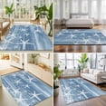 thumbnail image 4 of Area Rugs 3'x5', Blue Coastal Carpet Runner Indoor Outdoor Rugs Home Decor Aesthetic, Summer Ocean Waves Ombre Sea Starfish Non Slip Mats Washable Accent Rug for Living Room Bedroom, 4 of 8