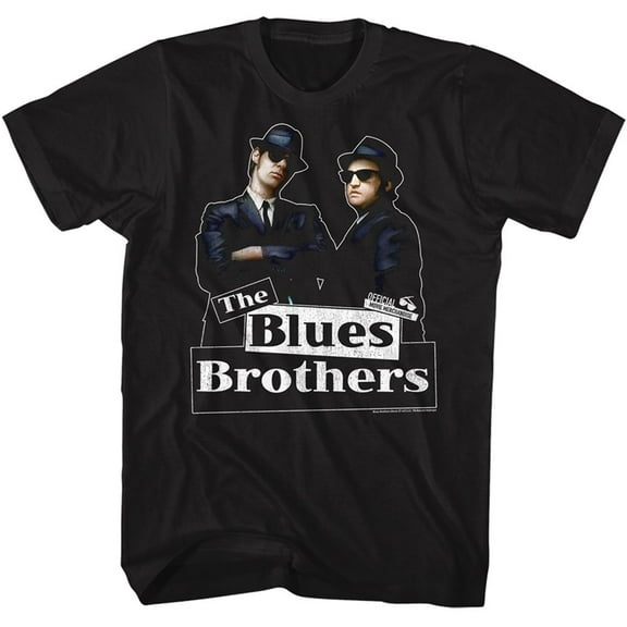 The Blues Brothers New Blue Black Adult T-Shirt