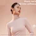 thumbnail image 3 of Minnieouse Otoño Invierno ropa interior femenina de manga larga portátil adelgazamiento caliente camiseta elástica moda Casual Slim Tops Prendas para la parte del cuerpo Negro, 3 of 6