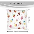 thumbnail image 4 of Cushion Throw Cover Cartoon Delicious Cupcakes Colorful Sweet Berries Chips Chocolate for Home Decor,Pillow Cases for Couch Bedroom Living for Women Men 18X18 Inch Pack of 2, 4 of 6