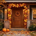 thumbnail image 5 of Artificial Fall Maple Leaf Garland, Multicolor Bendable Autumn Foliage Vine Swag,Halloween Thanksgiving Decorations,Indoor Outdoor Mantel Stair Door Table Porch Yard Harvest Party Wall Decor Supplies, 5 of 6