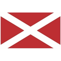 5in x 3in inverted Alabama Flag State Sticker Bumper Stickers -